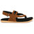 Shoegaro Men's Black  Tan Suede Casual Sandal