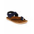 Shoegaro Men's Blue  Tan Suede Casual Sandal