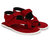 Shoegaro Men's Red Suede Leather Casual Sandal