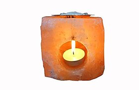 D4P Himalayan Crystal Salt T-lite Candle Holder for Positive Energy, Vastu, Harmony, Healing, Purification, Night Light