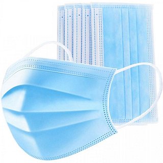                       Air pollution face mask surgical non woven fabric ( blue ) mask ( pack of 5 )                                                 