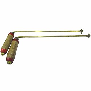                       Shubh Sanket Vastu LShaped Brass Dowsing Rods 12 inches Set of 2                                              