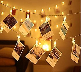 Photo Clips Lights for Birthday Anniversary Gifts (Battery Powered) 10 Clip Indoor Outdoor Decoration Light