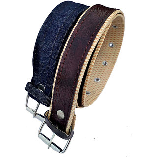                       Kids Boys girls adjustable  belt brown and blue combo 2 pcs kids for denim jeans Pants upto 5 year24 inch old free size                                              