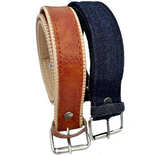 Kids Boys girls adjustable belt brown and blue combo 2 pcs kids for denim jeans Pants upto 5 year|24 inch old free size