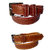 Children's Kids Boys genuine leather belt brown and tan combo 2 pcs kids for Pants