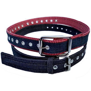                       Kids Boys girls adjustable belt multicolor combo 2 pcs kids for denim jeans Pants upto 5 year|24 inch old free size                                              