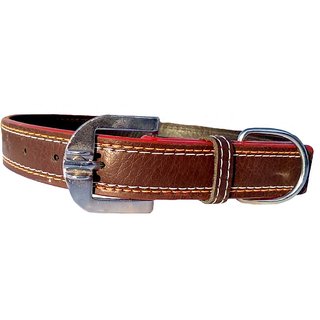                       Forever99 Pet Shop Faux Lather  Dog Collar Neck Belt for extra Large Dogs (Brown)                                              