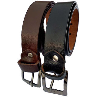                       Children's Kids Boys genuine leather belt brown and black combo 2 pcs Pants Size upto inch 20                                              