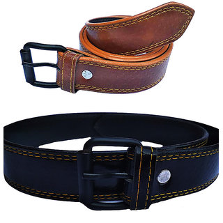                       Children's Kids Boys and girls genuine  belt  black and tan  combo 2 pcs denim Pants upto inch 20                                              