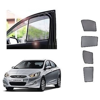 Buy After Cars Hyundai Verna Fludic Car Half Sun Shade black curtain ...