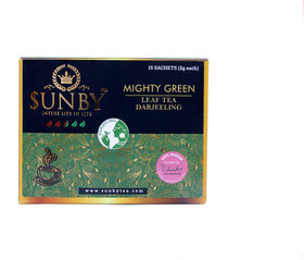 Sunby Pure Darjeeling Green Tea for Weight Loss  100 Natural Loose Leaf Tea with Pyramid TEA BAGS  PURE DARJELLING Gr