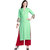 Saadhvi Light Green Rayon Embroidered Stitched Kurta With Palazzo
