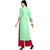 Saadhvi Light Green Rayon Embroidered Stitched Kurta With Palazzo