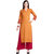 Saadhvi Mustard Rayon Embroidered Stitched Kurta With Palazzo