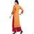 Saadhvi Mustard Rayon Embroidered Stitched Kurta With Palazzo
