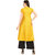 Saadhvi Yellow Silk Embellished Stitched Kurta With Palazzo