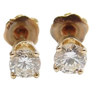                      Beautiful Diamond earrings natural  original gemstone stud gold plated earrings for fashion purpose by Ceylonmine                                              