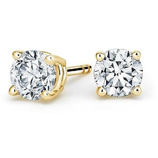                       American Diamond stud earring precious  natural gemstone gold plated earring for women fashion purpose by Ceylonmine                                              