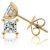 Diamond earrings natural  original gemstone gold plated stud earring for women  girls