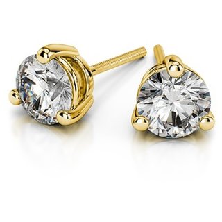                       Natural diamond earring precious & effective stud gold plated earring ( ameican Diamond ) by Ceylonmine                                              