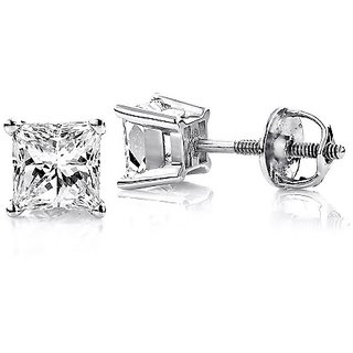 Natural diamond earring precious & effective stud silver earring ( ameican Diamond ) by Ceylonmine Natural diamond earring precious & effective stud silver earring ( ameican Diamond ) by Ceylonmine