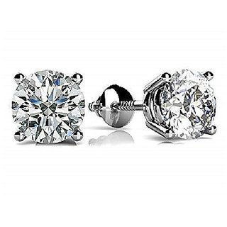                       American Diamond  earrings original & precious gemstone diamond silver stud earring for fashion purpose                                              