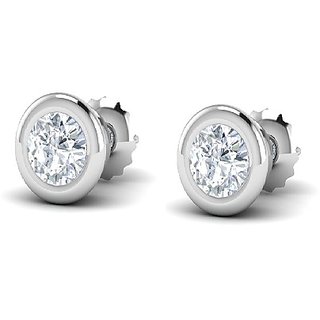                       Natural Diamond stud earring precious & beautiful stone earrings silver for women & girls                                              