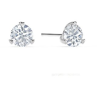 Diamond earrings natural & original gemstone silver stud earring for women & girls