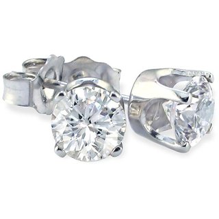                       Certified Diamond earrings natural & original precious silver stud earrings for fashion purpose                                              