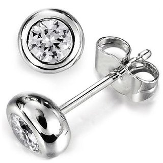                       original Diamond stud earring natural & precious gemstone silver for women & girls by Ceylonmine                                              