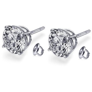                       Beautiful Diamond earrings natural & original gemstone stud silver earrings for fashion purpose by Ceylonmine                                              