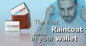 Disposable Emergency Raincard The First Credit Card Sized Raincoat for Unisex