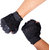 Fashion 7 Black Leather Gym Gloves - Free Size