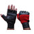 Fashion 7 Leather Red and Black Gym Gloves - Free Size