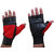 Fashion 7 Leather Red and Black Gym Gloves - Free Size