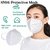 Set Of 1 White N 95 6 layered certified Reusable Face Mask with Nose Pin