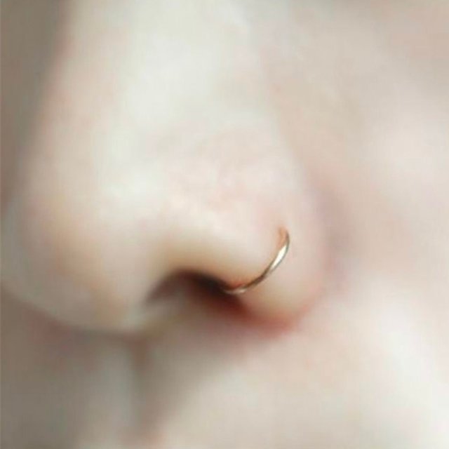 mnjin non perforated u shaped nose ring septum rings non pierced clip on nose  hoop ring j - Walmart.com