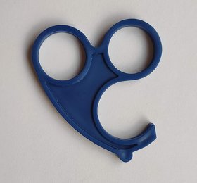 No Touch Contact Less Tool to Open Doors, Pick up Bags and Push Buttons (Dark Blue)