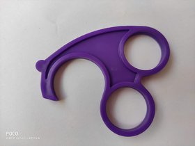 No Touch Contact Less Tool to Open Doors, Pick up Bags and Push Buttons (Purple)