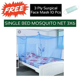 Single Bed Mosquito Net With Free 3ply Mask 10pcs