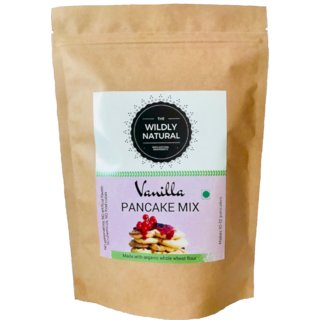 THE WILDLY NATURAL - VANILLA PANCAKE AND WAFFLE MIX - WHOLE WHEAT/JAGGERY - NO EGGS REQUIRED