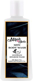 Mirah Belle - Male Intimate Hygiene Wash (250 ml) - Sulfate  Paraben Free - Vegan, Natural, SLS, GMO-Free