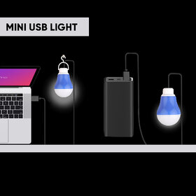Innotek Pack Of 2 USB LED Bulb Bright Light Reading Lamp for Camping Laptop PC (5 Watt 6 Volts)