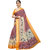 Eka Lifestyle Women's Linen Orange Printed Saree