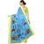 Eka Lifestyle Women's Linen Blue Printed Saree