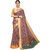 Eka Lifestyle Women's Linen Orange Printed Saree