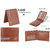 theFitSquare Men Brown Genuine Leather RFID Wallet 3 Card Slot 2 Note Compartment TFS-2010