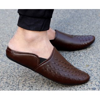 Austrich dark brown slip on smart casual mojari for men Clearance