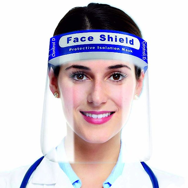 Anti-fog Transparent Plastic Full Face Shield Protective Face Mask